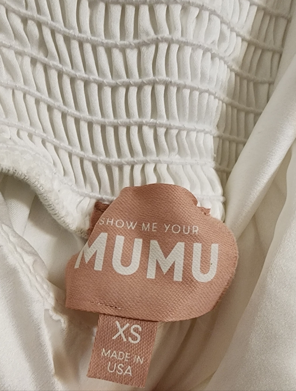 Show Me Your Mumu Alexis Ivory Luxe Satin Midi Dress XS Wedding Bridal Party - Picture 7 of 7